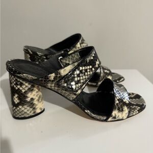 Python leather sandals New